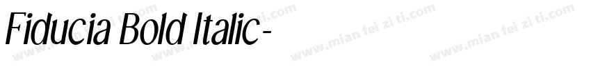 Fiducia Bold Italic字体转换